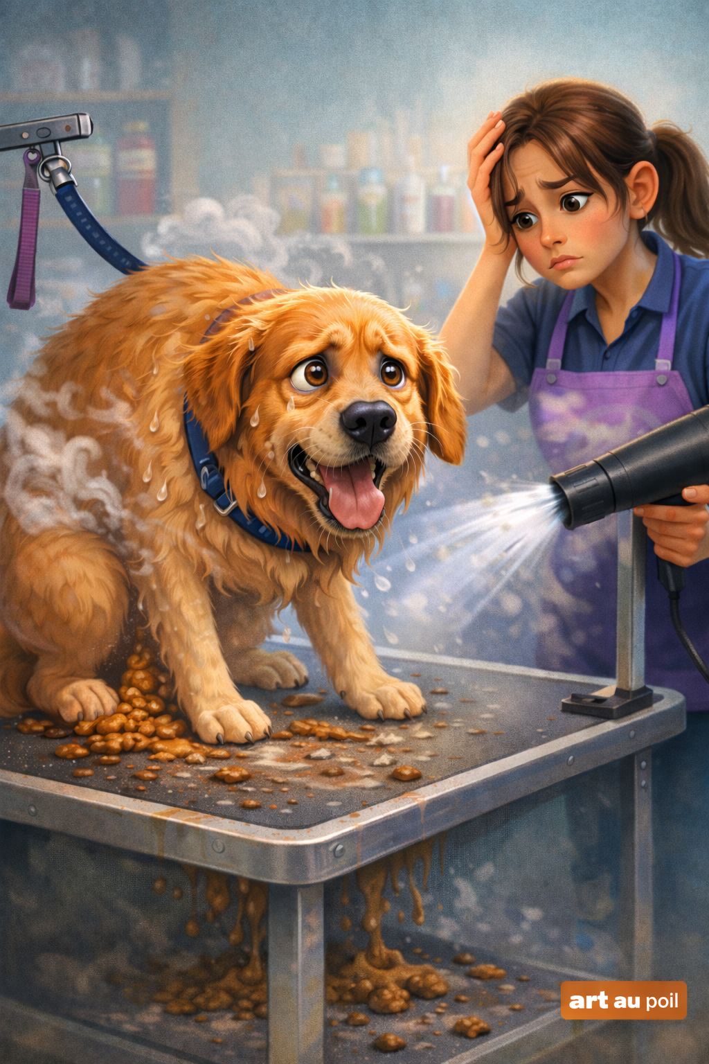 Quand le Stress du Toilettage Dépasse le Seuil de Tolérance : La Diarrhée sur Table